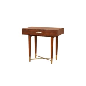 modern solid wood nightstand with drawers
