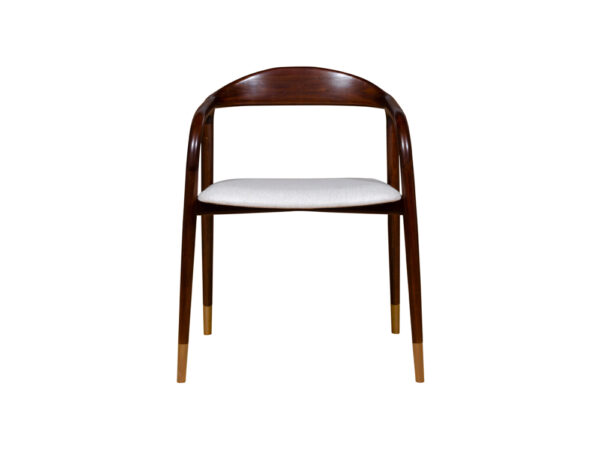 Charoli Minimalist Teak Curved Chair